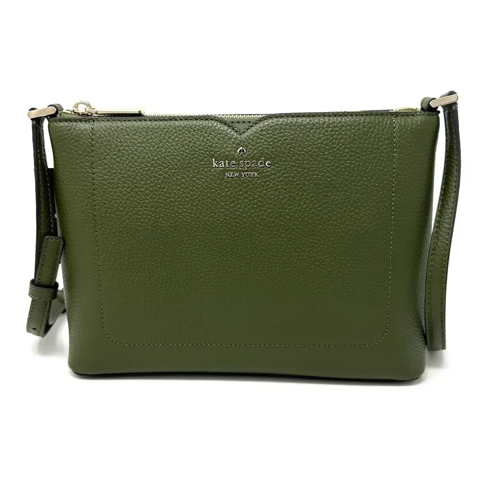 Kate Spade Harlow Crossbody Purse Enchanted Green Leather WKR00058